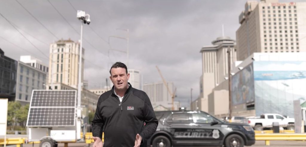 LVT mobile camera tower deployed on site